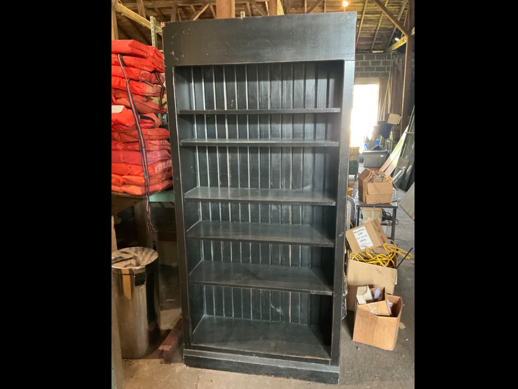Black Painted Wooden Bookcase
