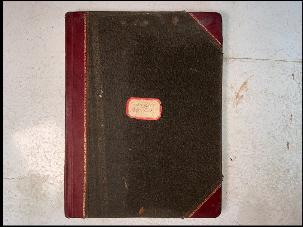 Lord-Mott Cash Book Ledger