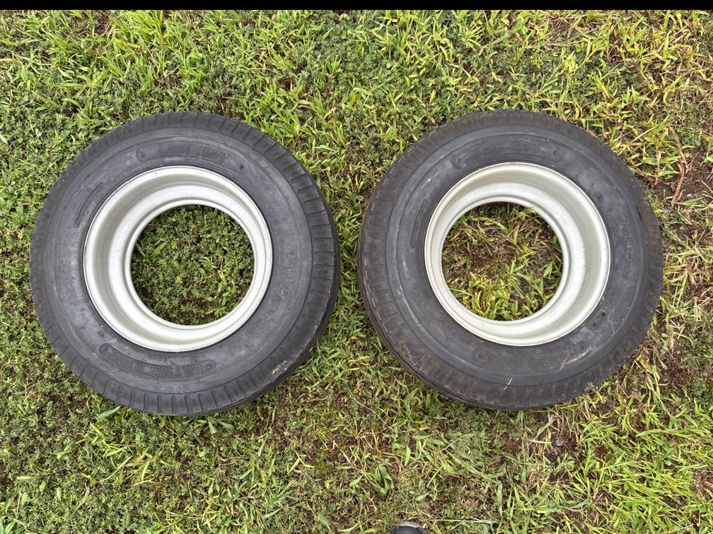 Power King Low Boy Tires on Rims