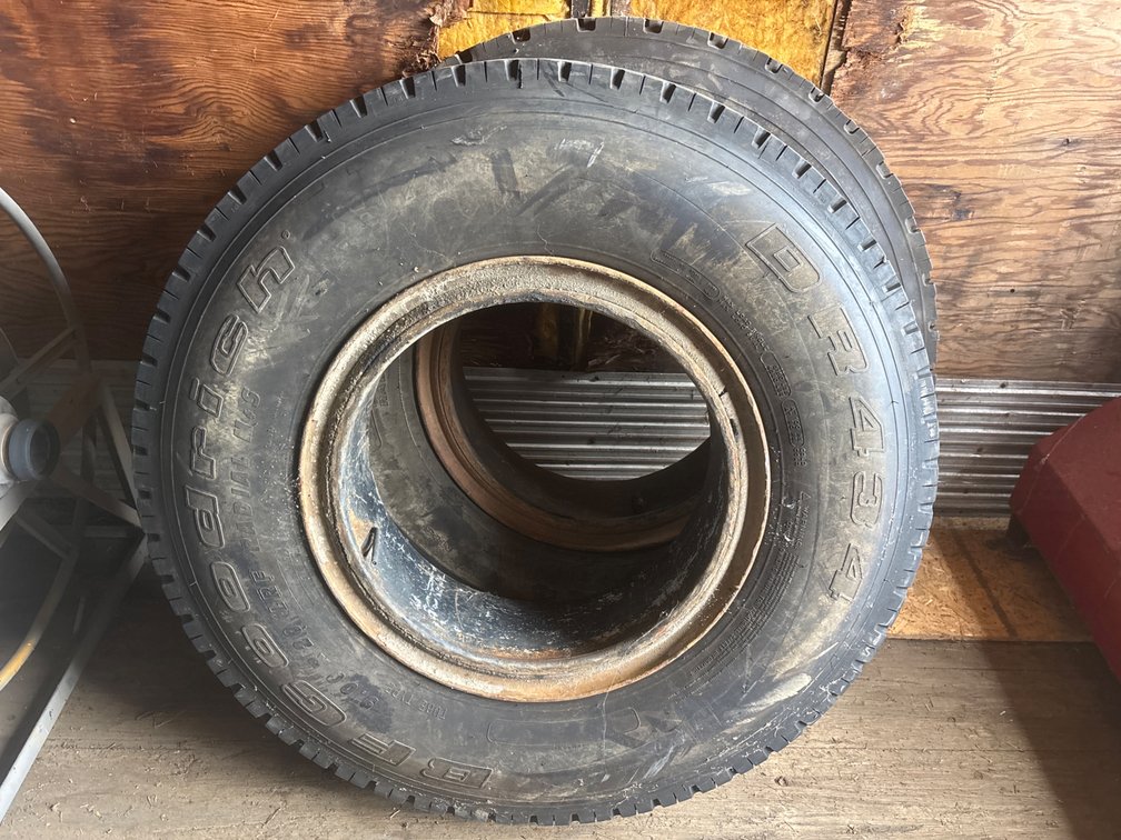9.00 R20 Truck Tires on Rims