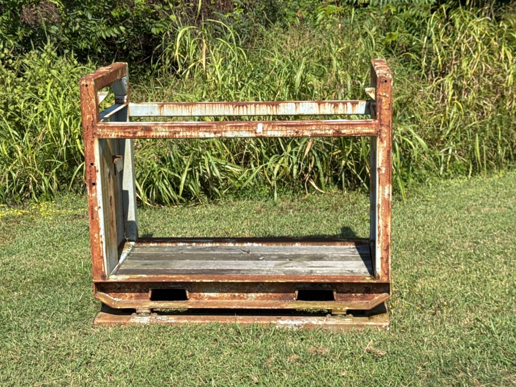 Steel Equipment Skid Frame with Wood Deck
