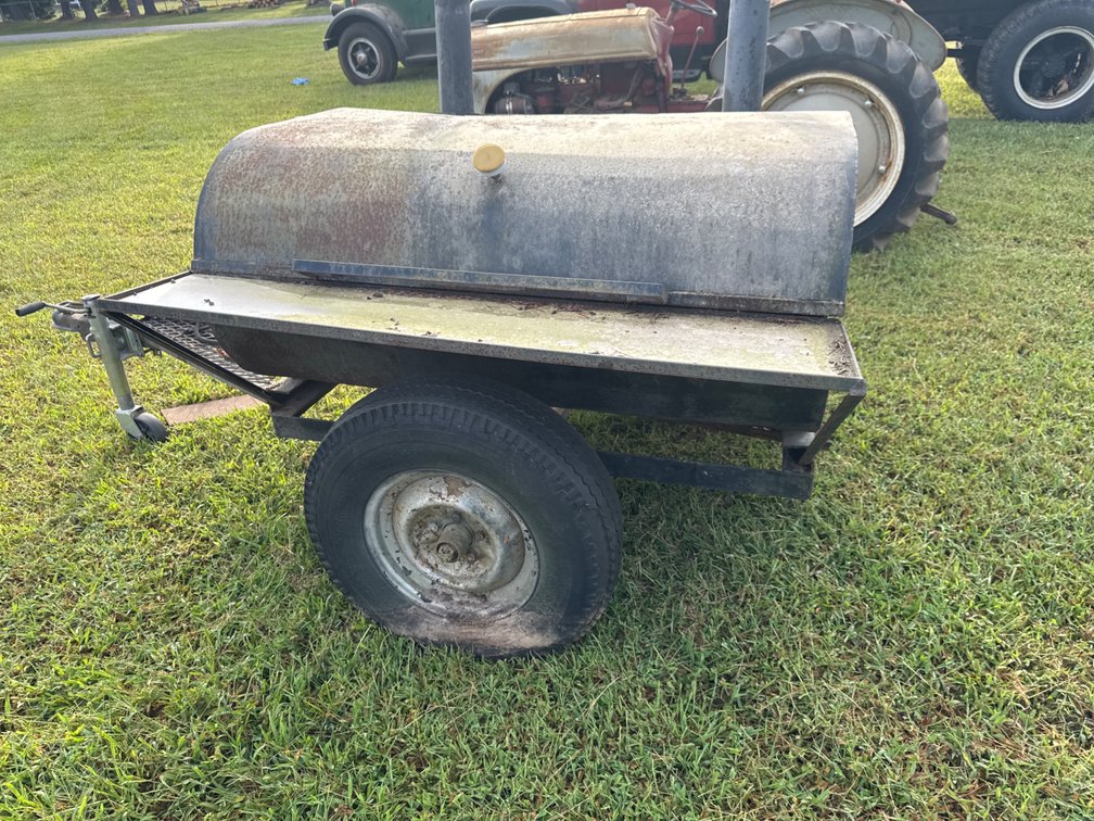 Trailer-Mounted Barbecue Smoker Grill