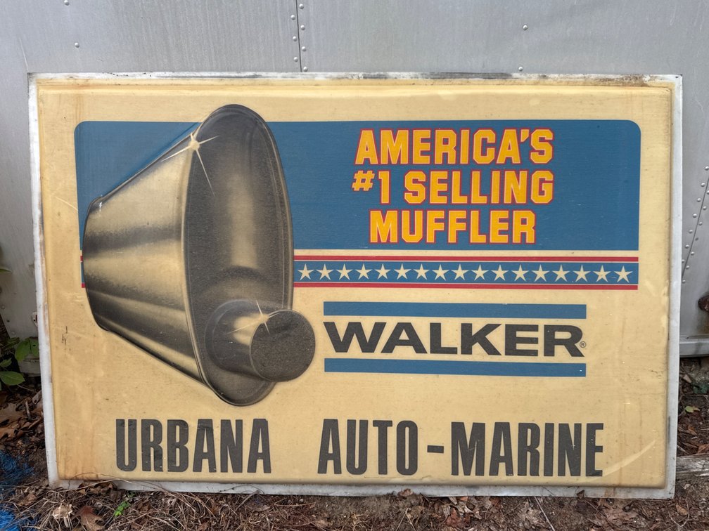 Urbanna Auto Marine Walker Muffler Embossed Plastic Sign Face