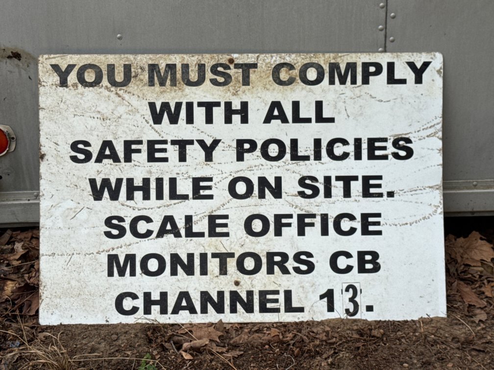 Metal Safety Policy Site Sign