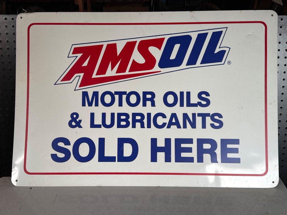 AMSOIL Double Sided Metal Sign