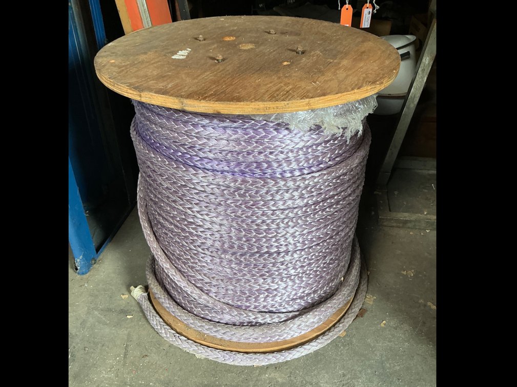 Braided Synthetic Rope on Wooden Spool