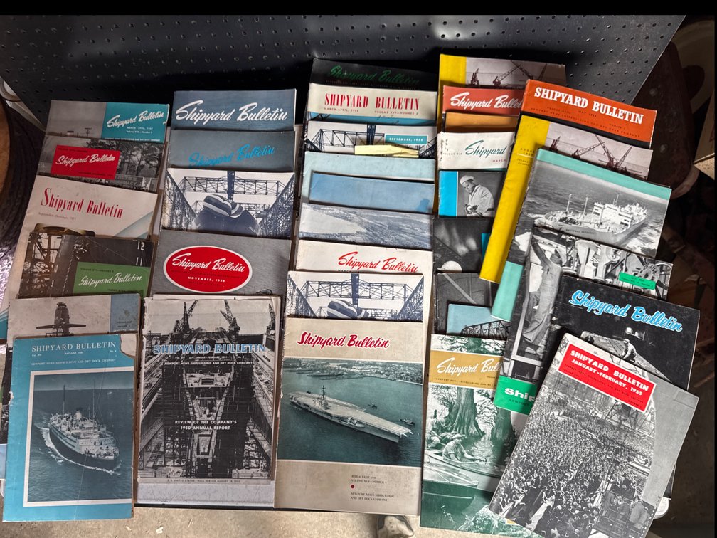 Newport News Shipbuilding Shipyard Bulletin Magazines