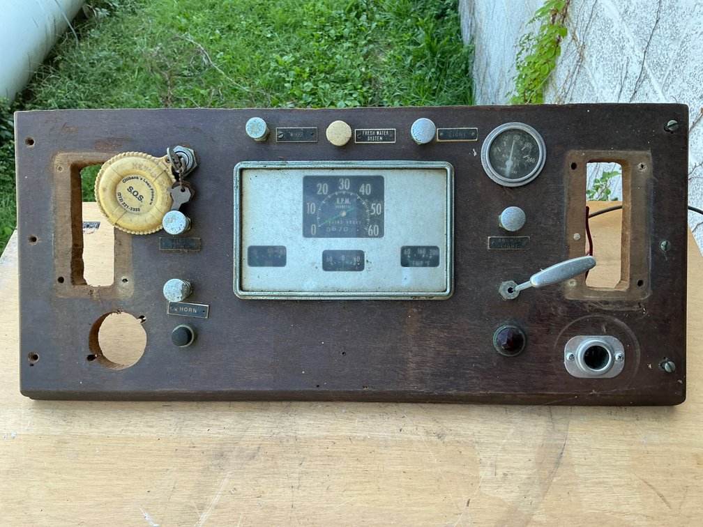 Wooden Boat Dashboard Instrument Panel