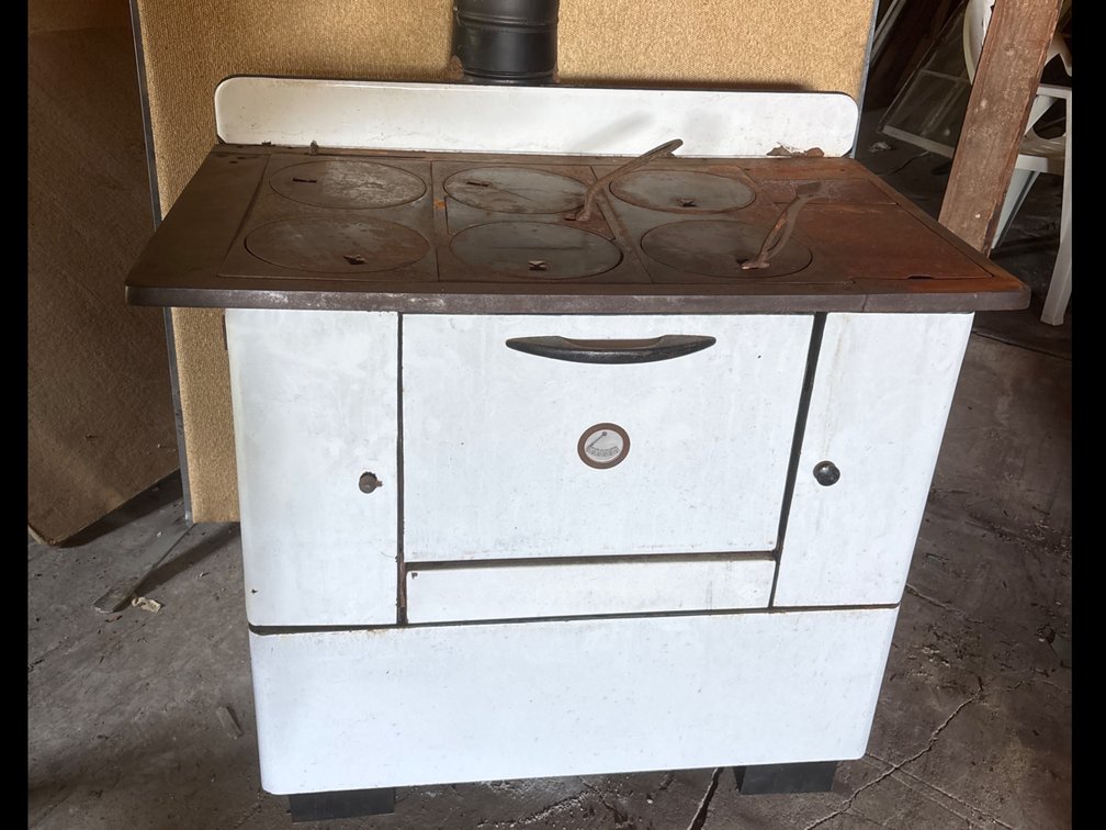 Enamel and Cast Iron Cookstove