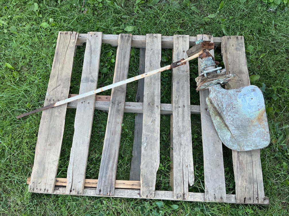 Brass Marine Boat Rudder Assembly with Steering Linkage