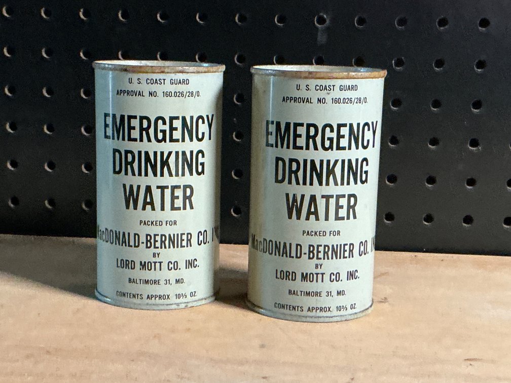 Emergency Drinking Water Cans