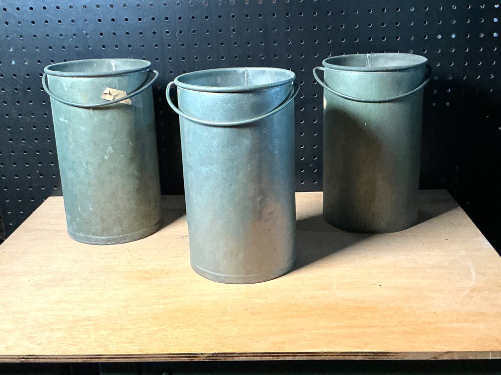 Galvanized Metal Oyster Shucking Buckets