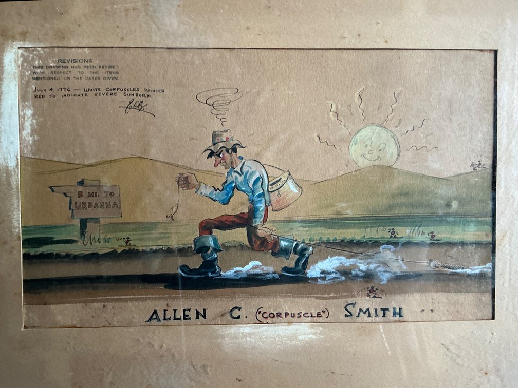 Urbanna Framed Allen C. Corpuscle Smith Cartoon Illustration
