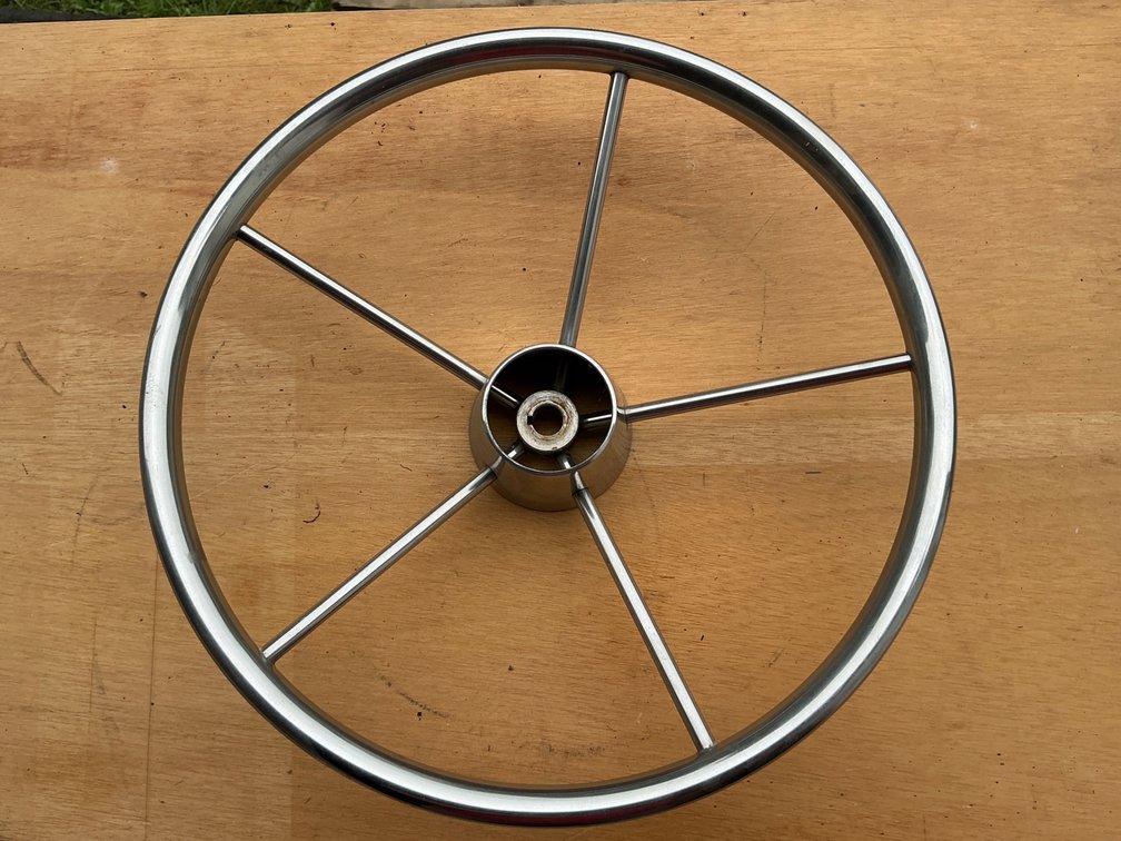 Stainless Steel 5-Spoke Marine Steering Wheel