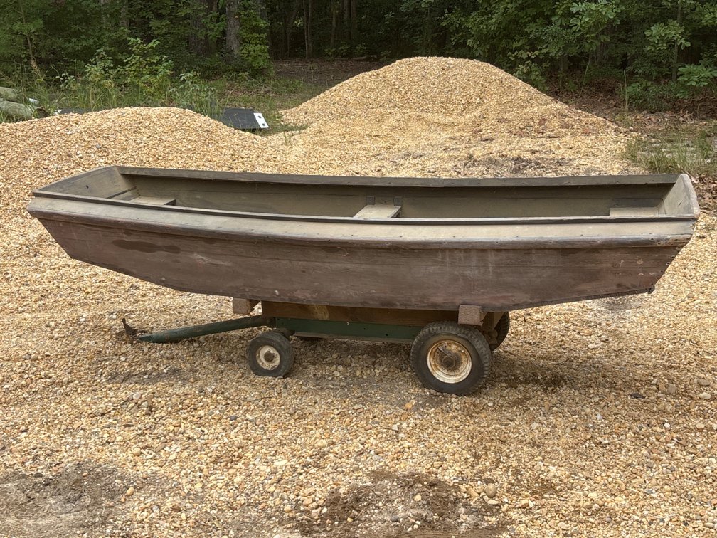 Wooden Flat-Bottom Boat