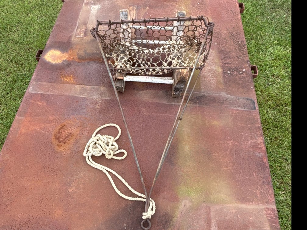 Shellfish Dredge on Wooden Sled Frame
