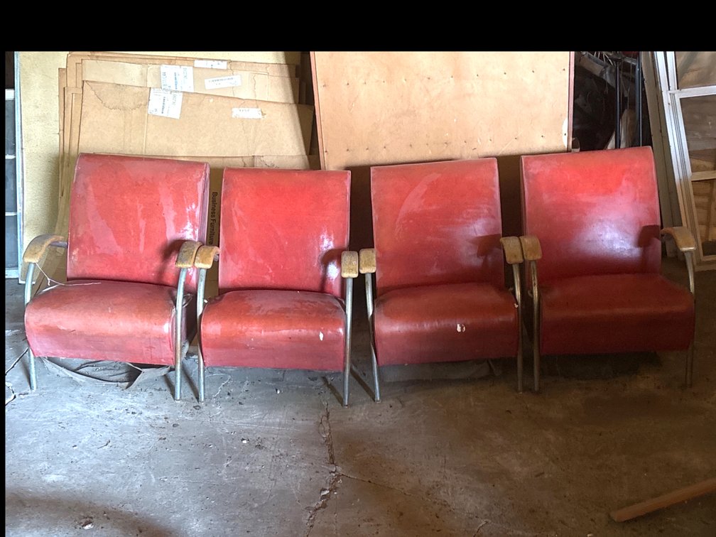 Vinyl Armchairs with Tubular Metal Frames