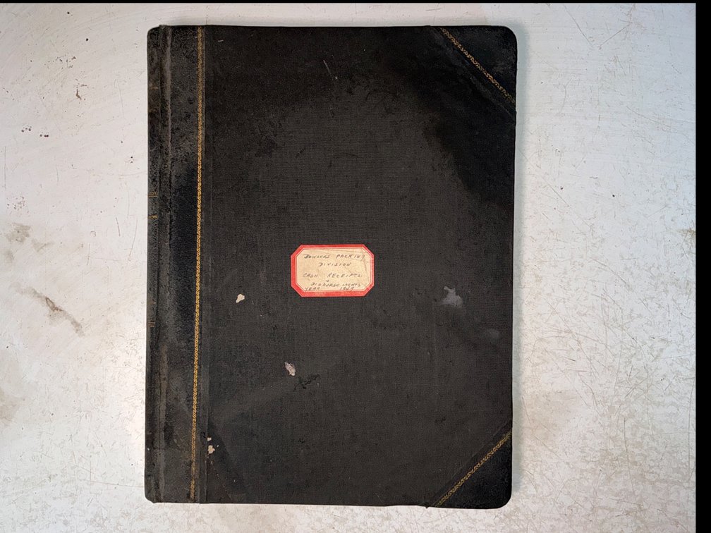 Bowlers Packing Division 1949 Cash Receipts and Disbursements Ledger