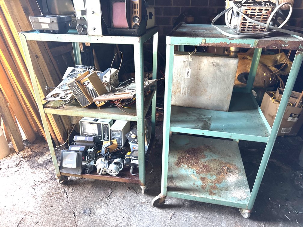 Three-Tier Rolling Metal Utility Carts