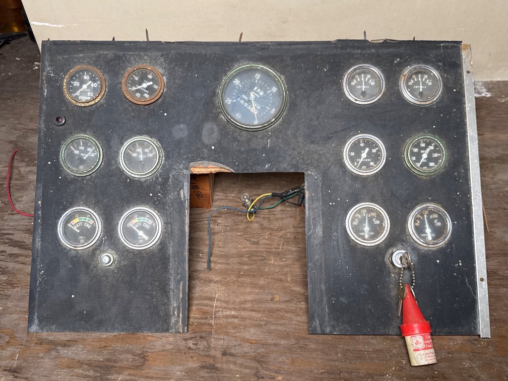 AC Twin-Engine Marine Instrument Gauge Panel