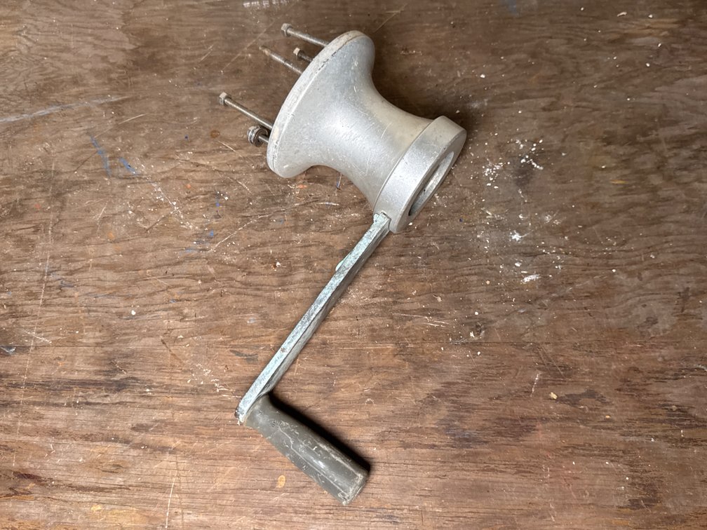 Manual Winch Drum with Crank Handle