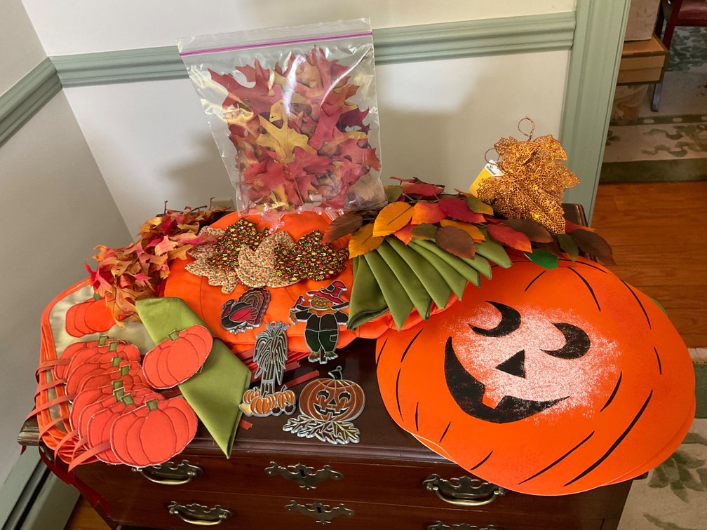 Fall and Halloween Table Linens