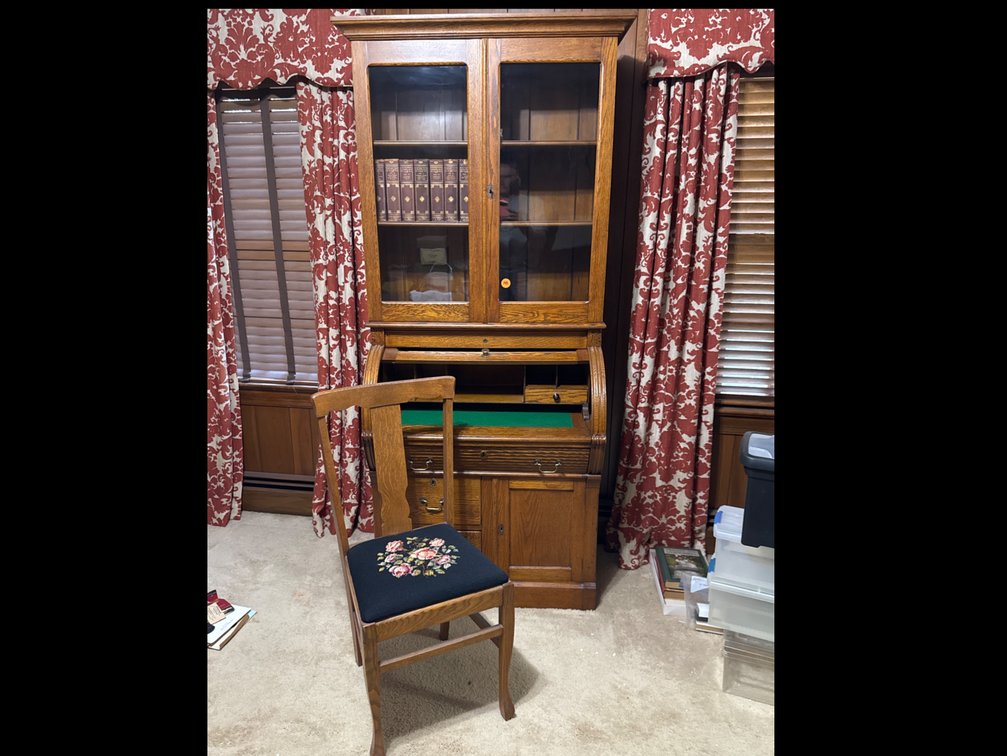 Oak Roll Top Secretary