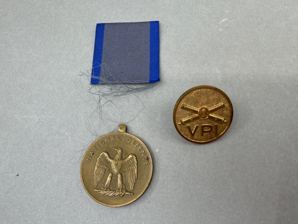 National Defense Medal and VPI Collar Disc