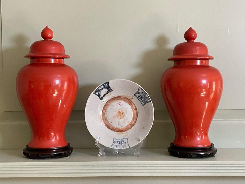 Chinese Plate and Ginger Jars