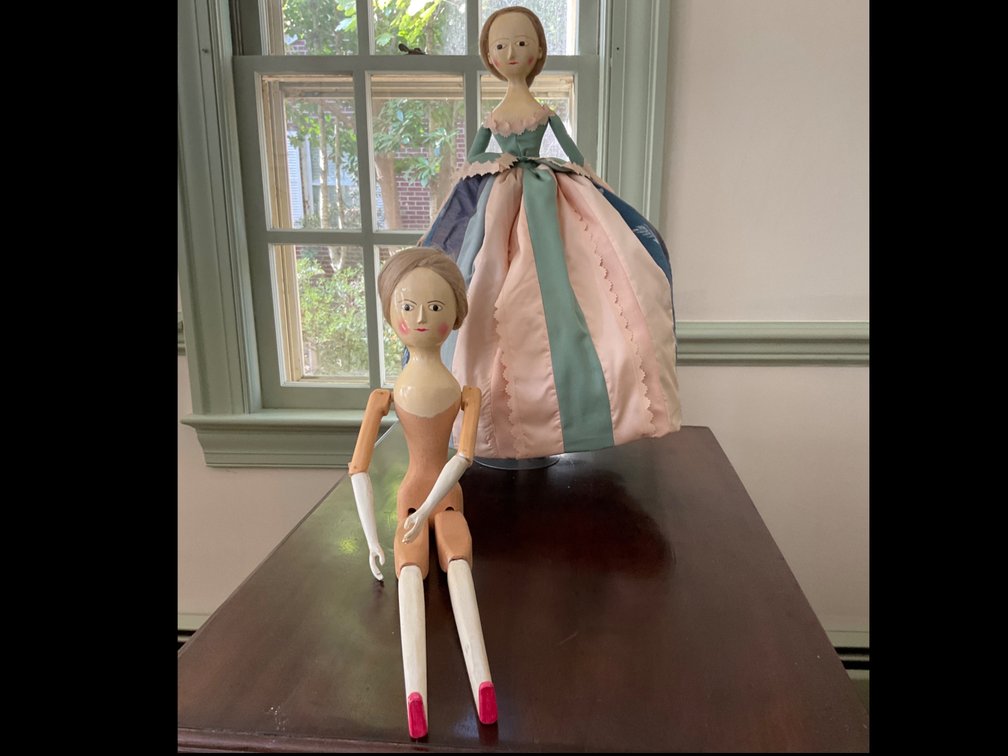 Two Fred T. Loughon Peg Wooden Dolls