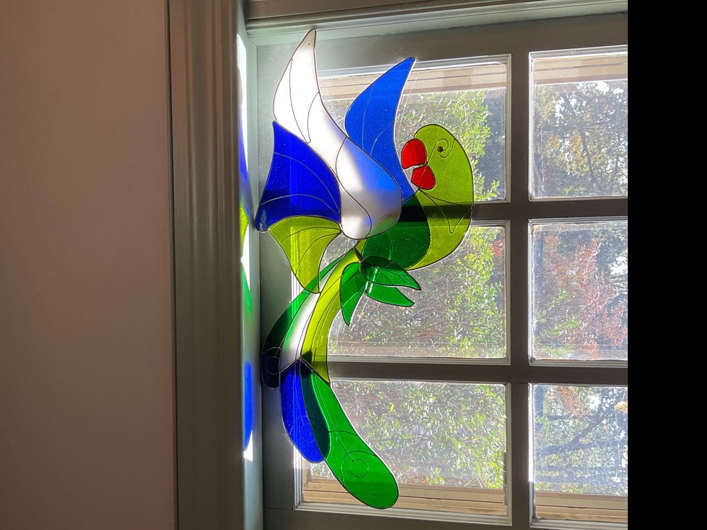 Stained Glass Parrot