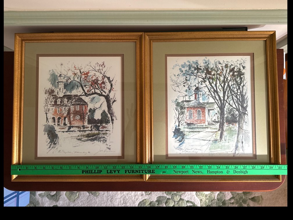 Artist Signed Colonial Williamsburg Art