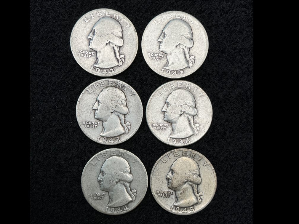 Washington Silver Quarter Dollars
