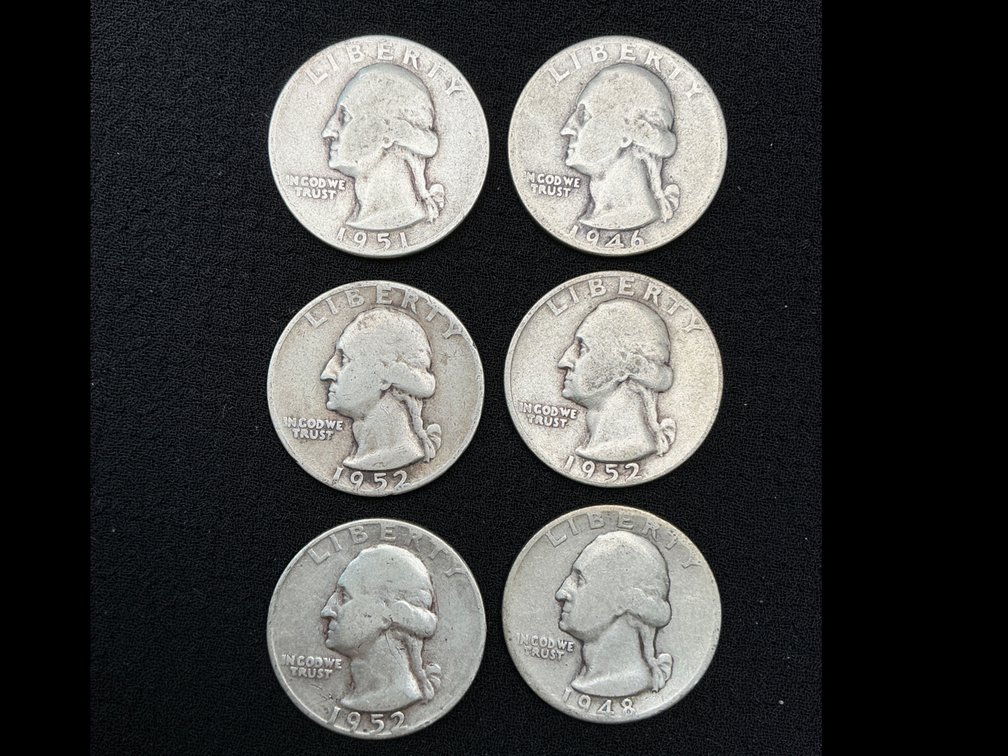 Washington Silver Quarter Dollars