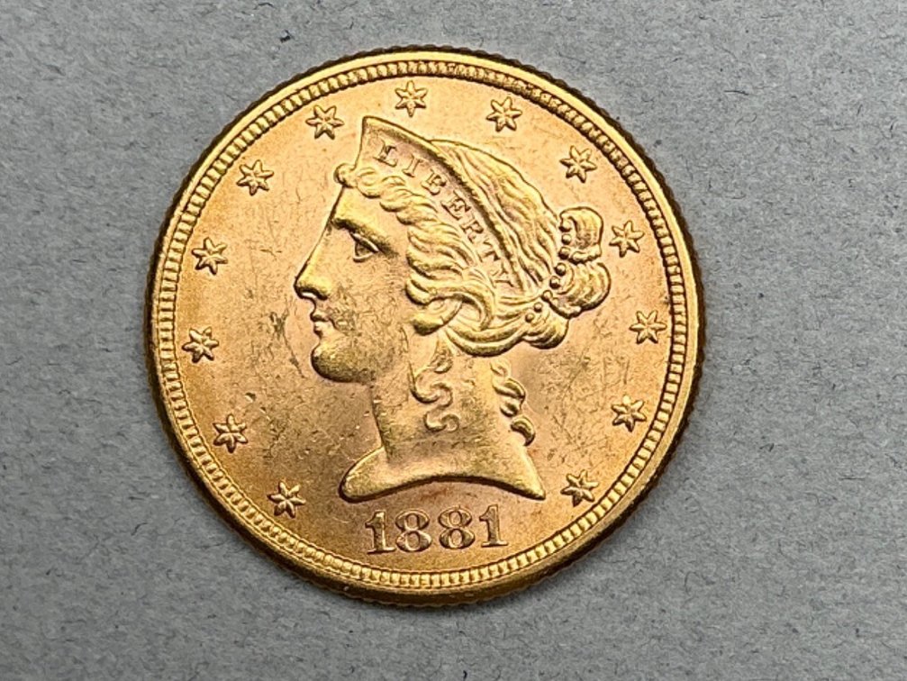 1881 Liberty Head Half Eagle