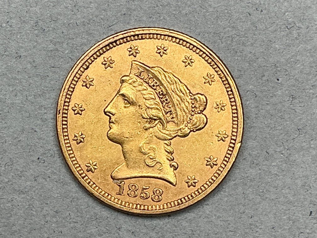 1858 Liberty Head Quarter Eagle