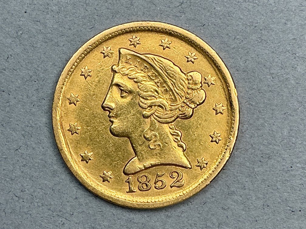 1852D Liberty Head Half Eagle