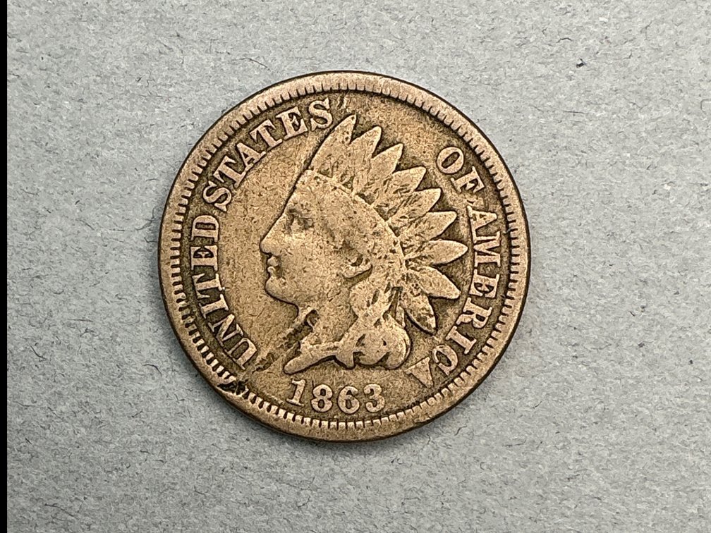 1863 Indian Head Cent