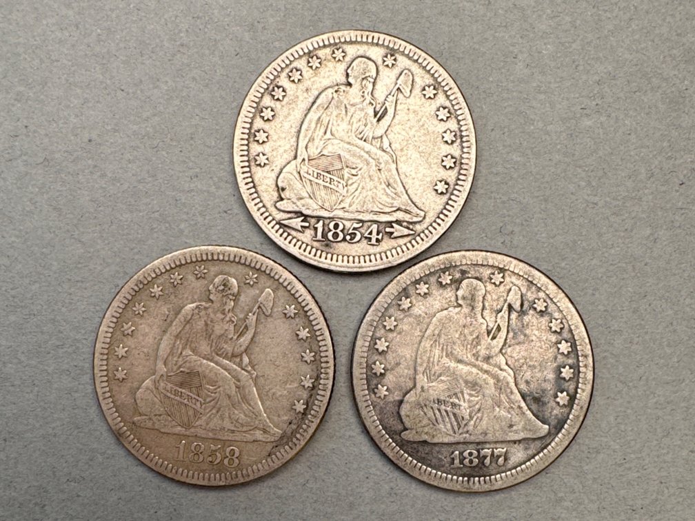 Liberty Seated Quarter Dollars
