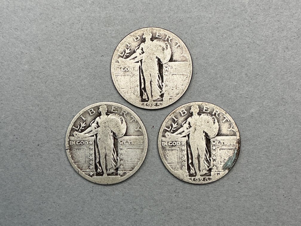 Standing Liberty Quarter Dollars