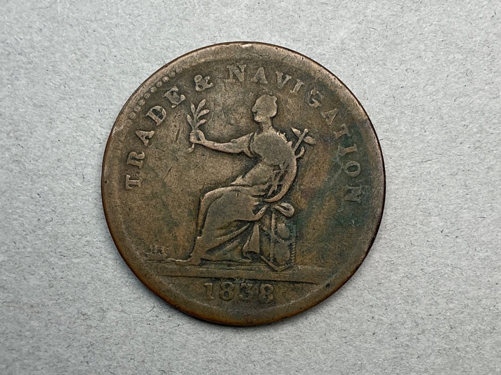 1838 British Guiana 1 Stiver Copper Token