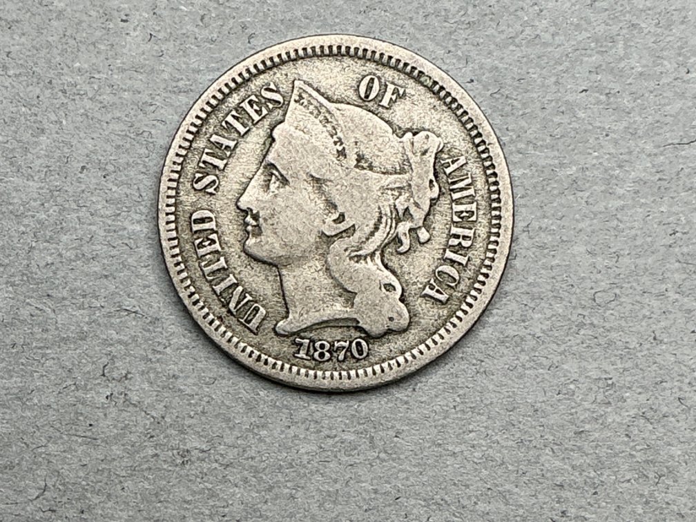 1870 Nickel Three Cent Piece