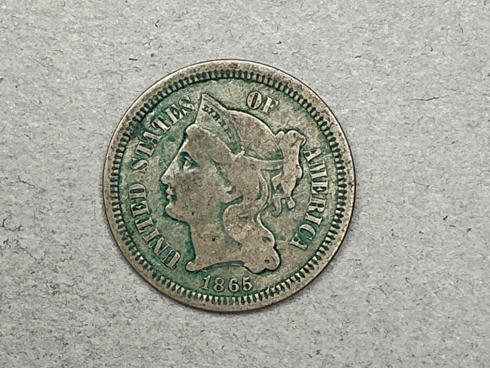 1865 Nickel Three Cent Piece
