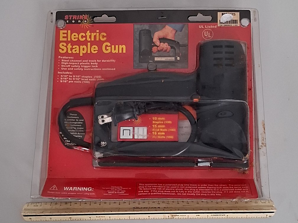 Strike Zone electric staple gun in packaging