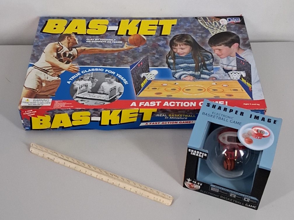 2004 Bas-Ket board game and a basketball