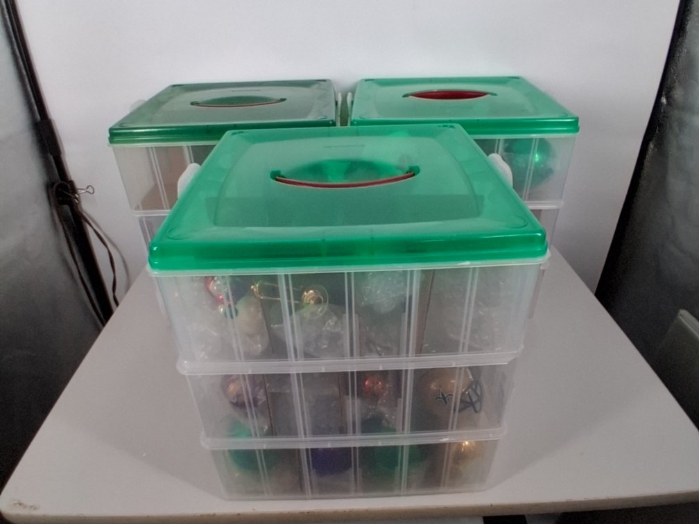 lot of Christmas bulbs and