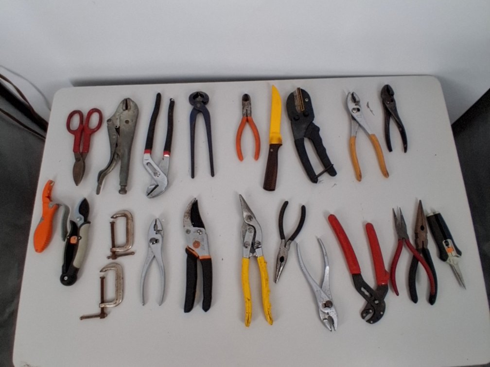 hand tools incl. c-clamps, channel locks,
