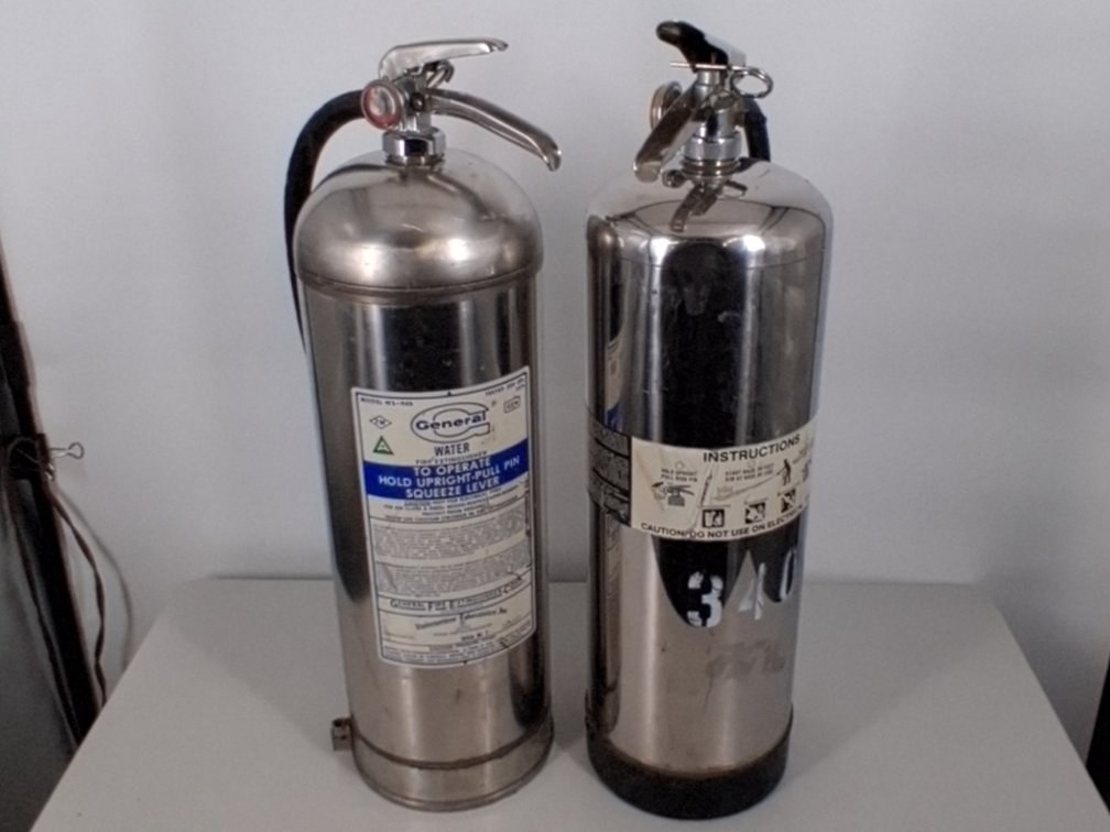 2 large water fire extinguishers incl. general
