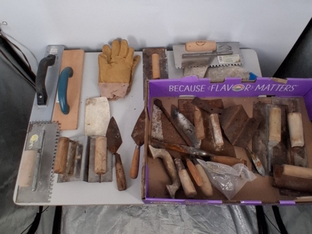 concrete supplies incl. edgers, trowels,
