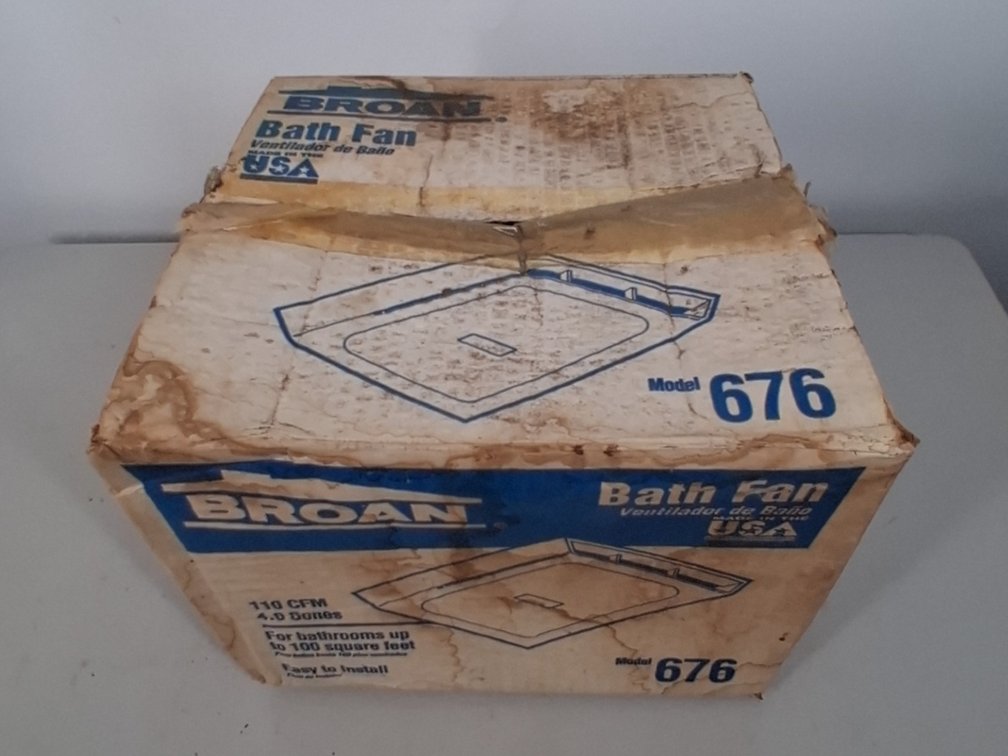 Broan 10 sq ft bathroom fan model 676